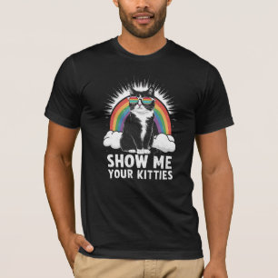 Camiseta Muéstrame tus gatitos divertido orgullo gay lésbic