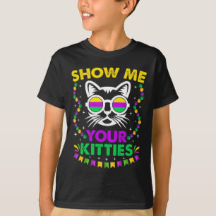 Camiseta Muéstrame tus gatitos lindos divertida fiesta de M