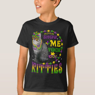 Camiseta Muéstrame tus gatitos lindos Ragamuffin Mardi Gras