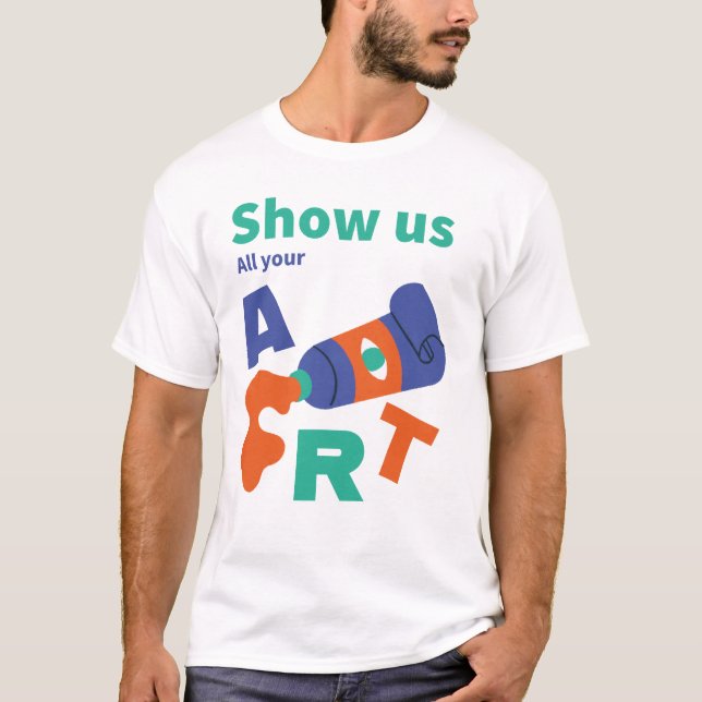 Camiseta Muéstranos todo tu arte (Anverso)