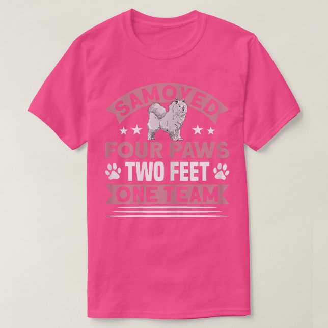 Camiseta Muestras de cuatro patas de dos pies, un perro de  (Diseño del anverso)