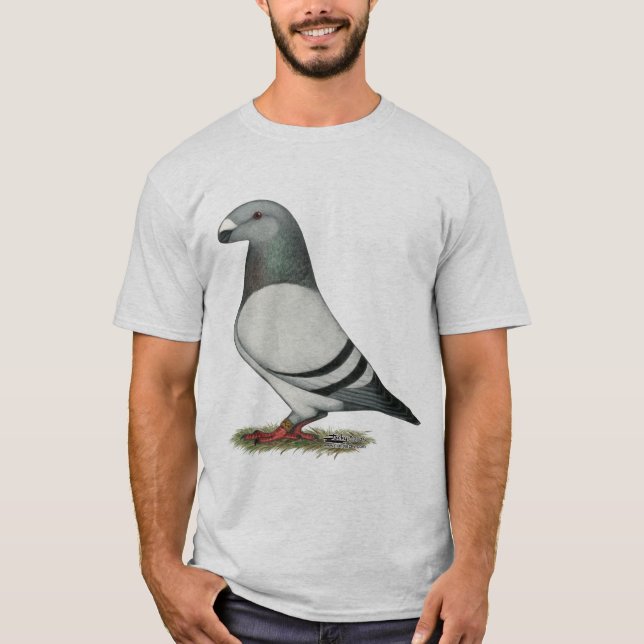 Camiseta Muestre a corredor la paloma azul de la barra (Anverso)