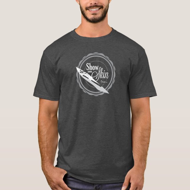 Camiseta Muestre alguna piel - T oscuro (Anverso)