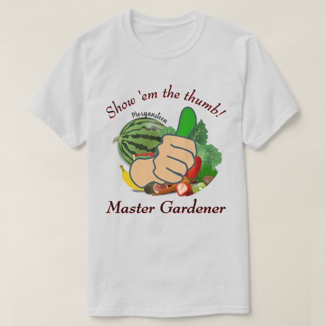 Camiseta Muéstrenme el maestro jardinero (Diseño del anverso)
