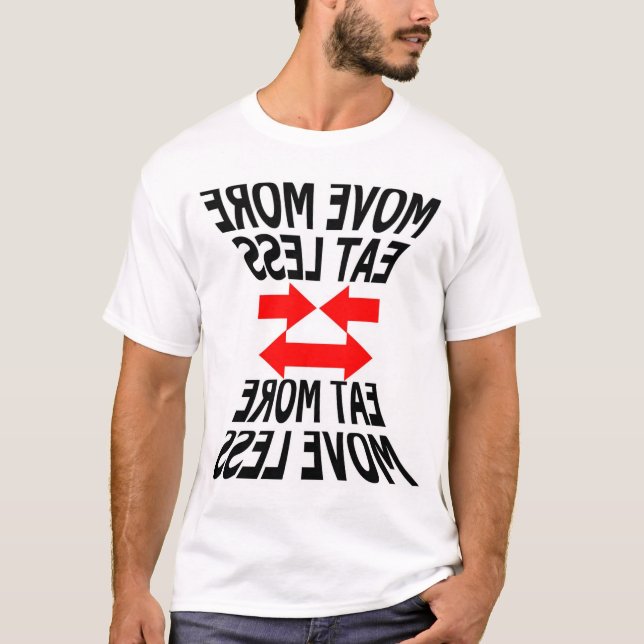 Camiseta muévase comen más menos o… (Anverso)