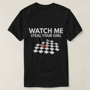 Camiseta Mueve divertido del caballo de ajedrez roba el dis