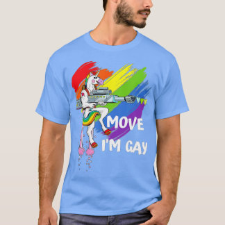 Camiseta Muévete el orgullo gay de Unicornio LGBQ