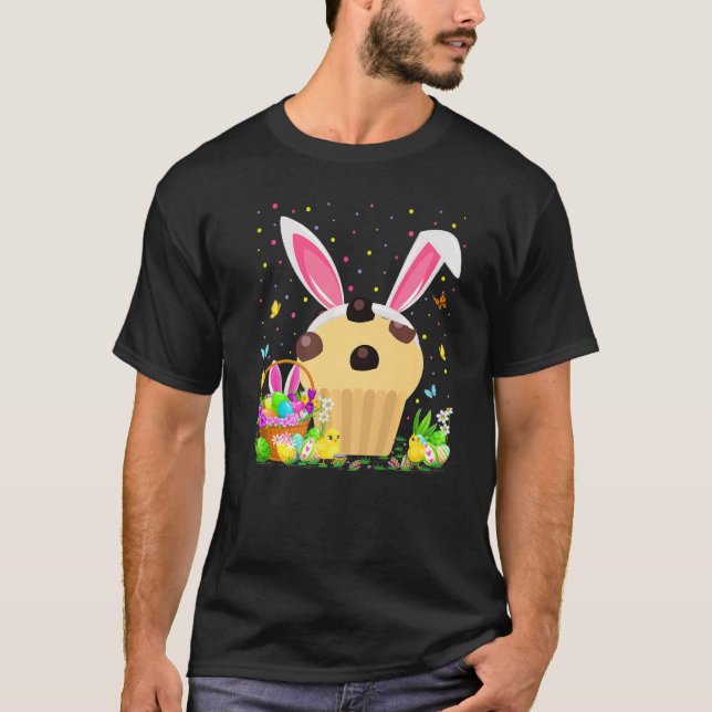 Camiseta Muffin Fast Food Easter Huevo de caza Bunny Muffin (Anverso)
