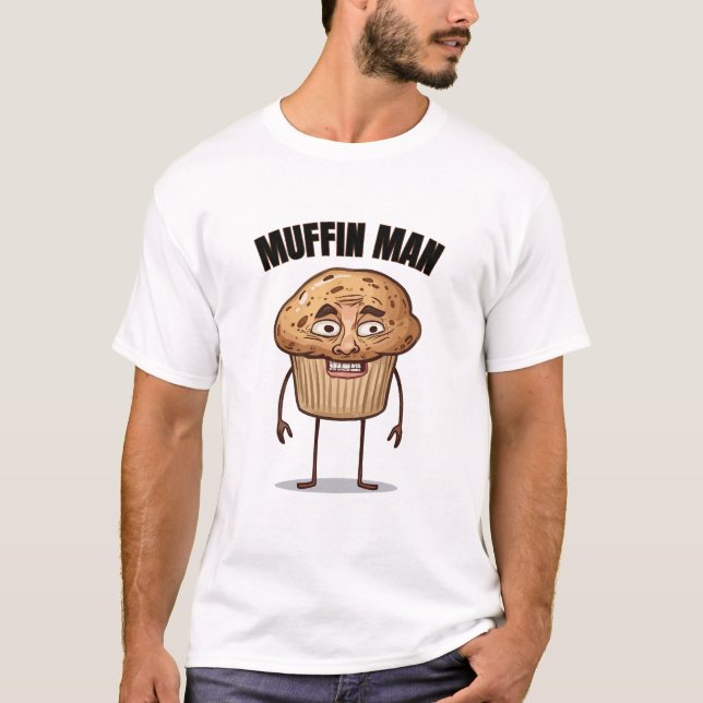 Camiseta Muffin Man Funny Design Brainrot Style t shirt (Anverso)