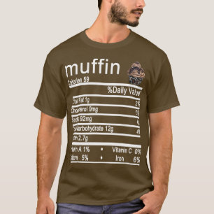 Camiseta muffin Nutrition Hechos divertidos Acción de Graci