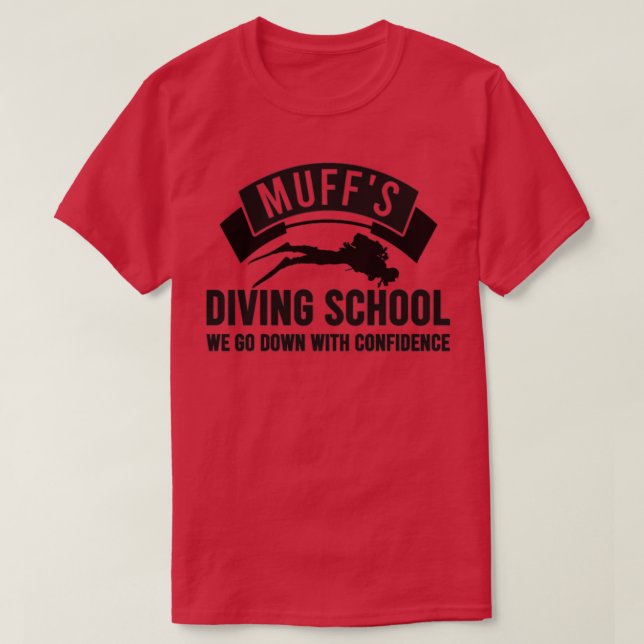Camiseta Muffs Buceo School Hoble Humor Con Confianza (Diseño del anverso)