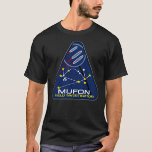 Camiseta MUFON (Red OVNI Mutuo) Embl del Investigador de Ca