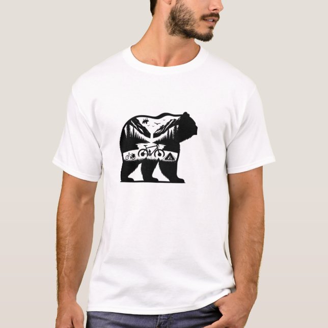 Camiseta Mug de oso salvaje - Camping, ciclismo y naturalez (Anverso)