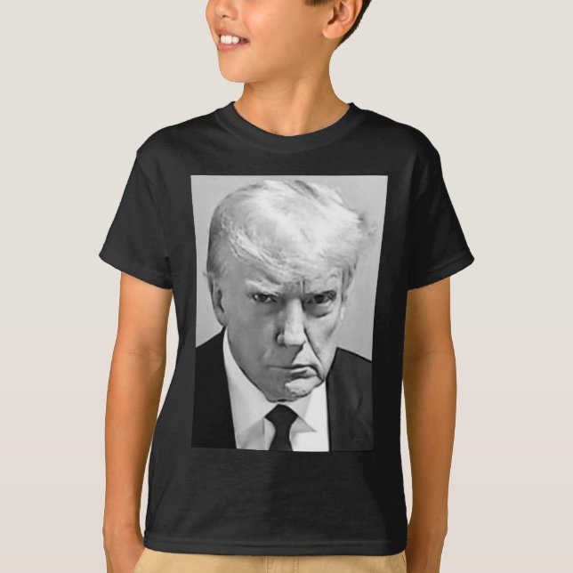 Camiseta Mug Shot - Disparan a Donald Trump (Anverso)