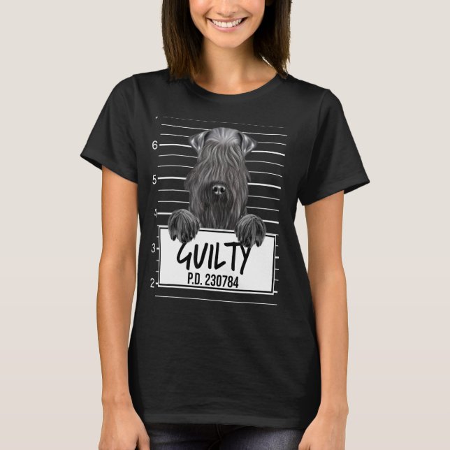 Camiseta Mugshot de Kerry Blue Terrier Perro Culpable (Anverso)