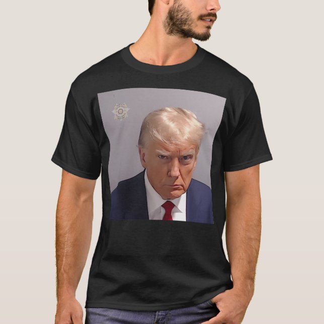 Camiseta Mugshot de la cárcel del condado Donald Trump Fult (Anverso)