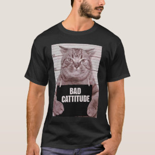 Camiseta Mugshot del gato con mala actitud