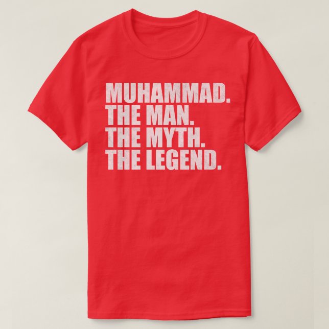 Camiseta MuhammadMuhammad Nombre Muhammad dado nombre (Diseño del anverso)