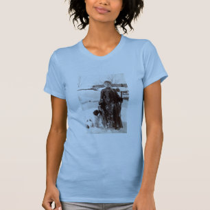 Camiseta Mujer 1890 y su perro de caza de Bretaña