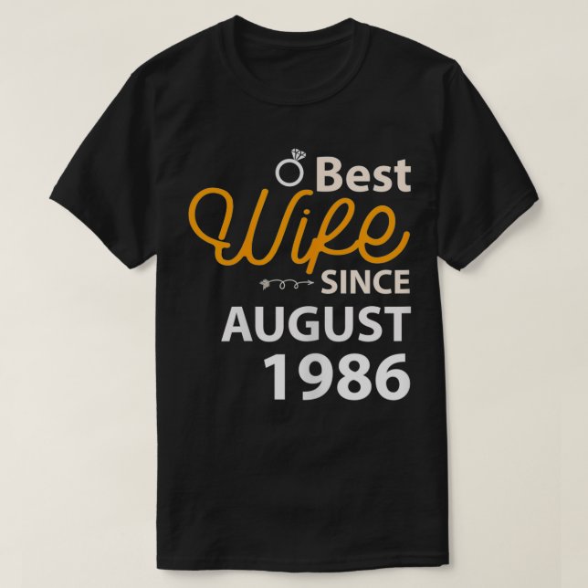 Camiseta Mujer: 34º aniversario Boda regalo a mejor esposa  (Diseño del anverso)