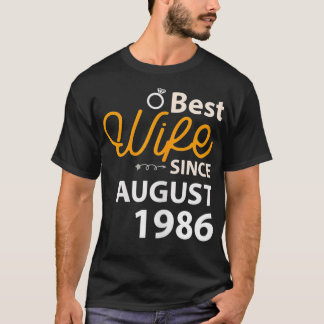 Camiseta Mujer: 34º aniversario Boda regalo a mejor esposa 
