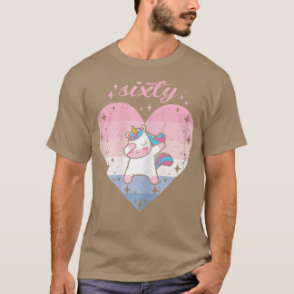 Camiseta Mujer 60 años Chica de cumpleaños unicornio