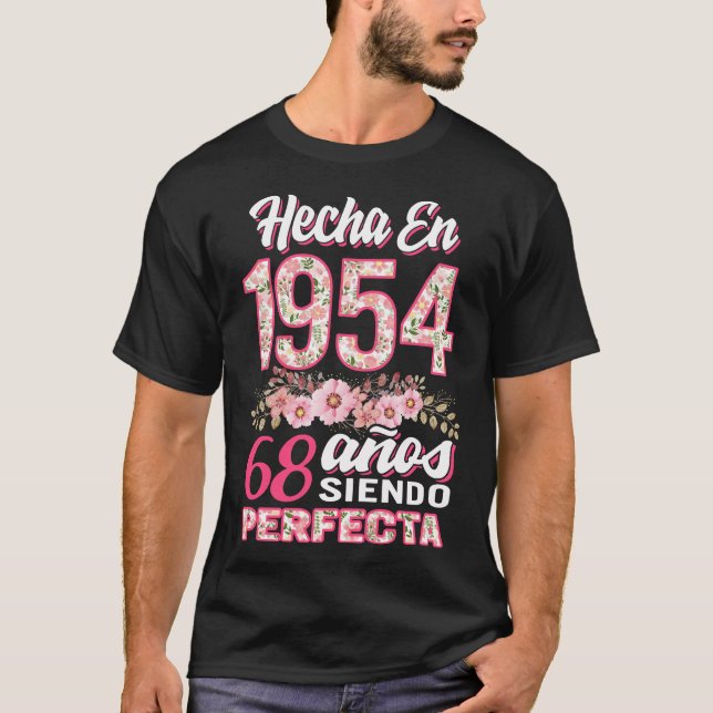 Camiseta Mujer 68 Cumpleaños Regalo Hecha En 1954, 68 Anos (Anverso)