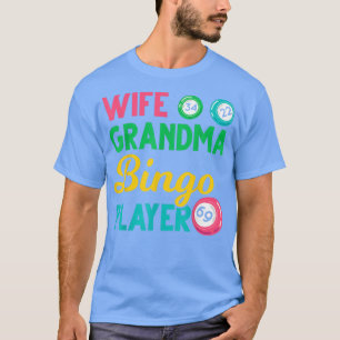 Camiseta Mujer Abuela Jugador de Bingo Hobby Lotto Papelera