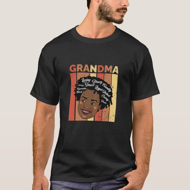 Camiseta Mujer Abuela Mes de Historia Negra Retro BLM Melan (Anverso)