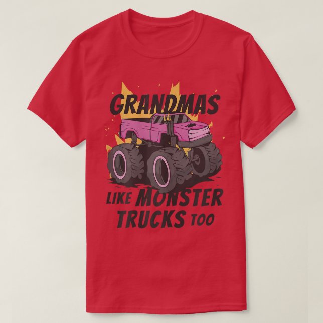 Camiseta Mujer Abuela Monstruo amante del camión Abuela Div (Diseño del anverso)