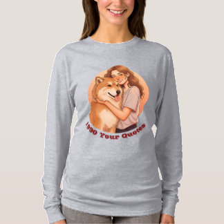 Camiseta Mujer Adorable y Mascota Perro