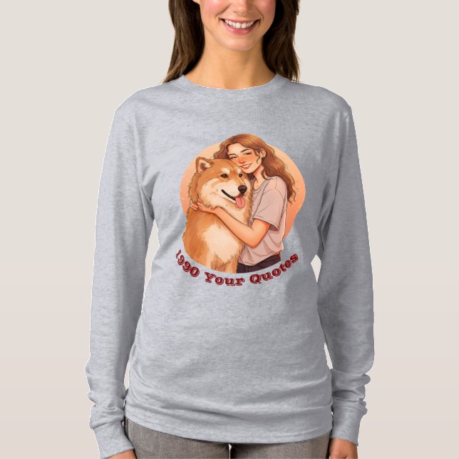 Camiseta Mujer Adorable y Mascota Perro (Anverso)