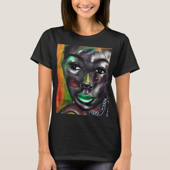 Camiseta Mujer africana (Anverso)