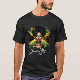 Camiseta Mujer africana Chica jamaiquina Bandera Orgullo ne