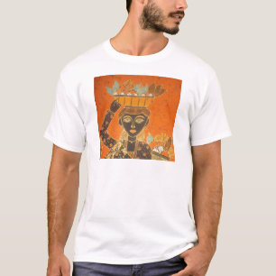 Camiseta Mujer africana con imagen de cesta