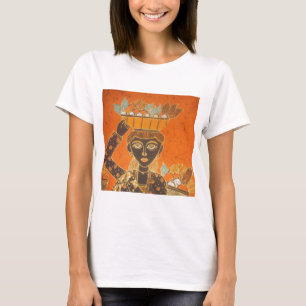 Camiseta Mujer africana con imagen de cesta