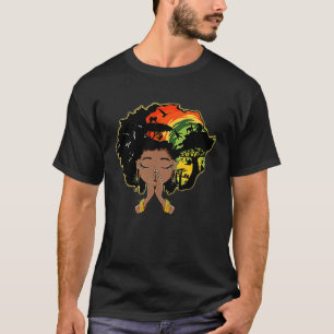Camiseta Mujer africana de historia negra rezando a Dios Me