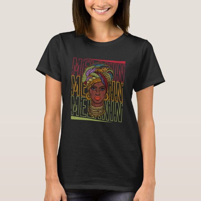 Camiseta Mujer africana: El collar de aros étnicos (Anverso)