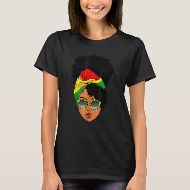 Camiseta Mujer africana pañuelo nubio Melanin nubio estafan (Anverso)