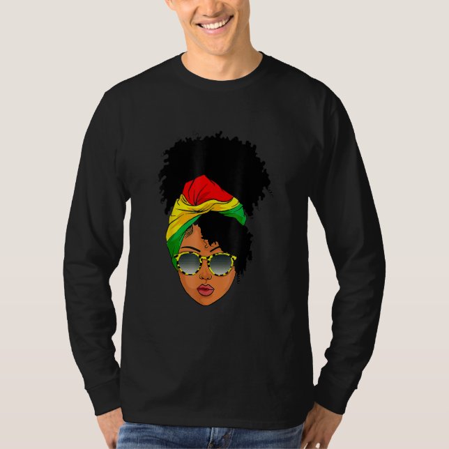 Camiseta Mujer africana pañuelo nubio Melanin nubio estafan (Anverso)