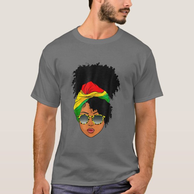 Camiseta Mujer africana pañuelo nubio Melanin nubio estafan (Anverso)