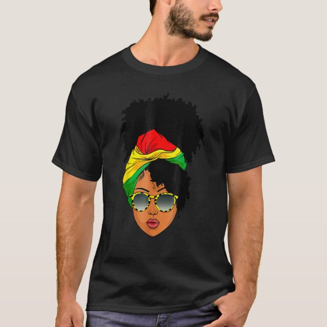 Camiseta Mujer africana pañuelo nubio Melanin nubio estafan (Anverso)
