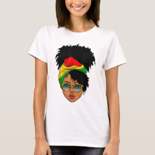 Camiseta Mujer africana pañuelo nubio Melanin nubio estafan