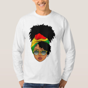 Camiseta Mujer africana pañuelo nubio Melanin nubio estafan