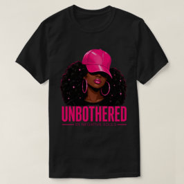 Camiseta Mujer Afro con Gorra Rosa Sin Preocupaciones Arte