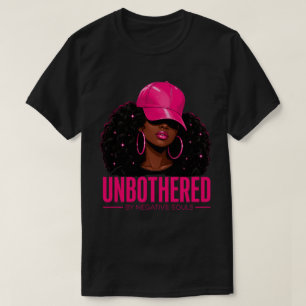 Camiseta Mujer Afro con Gorra Rosa Sin Preocupaciones Arte 