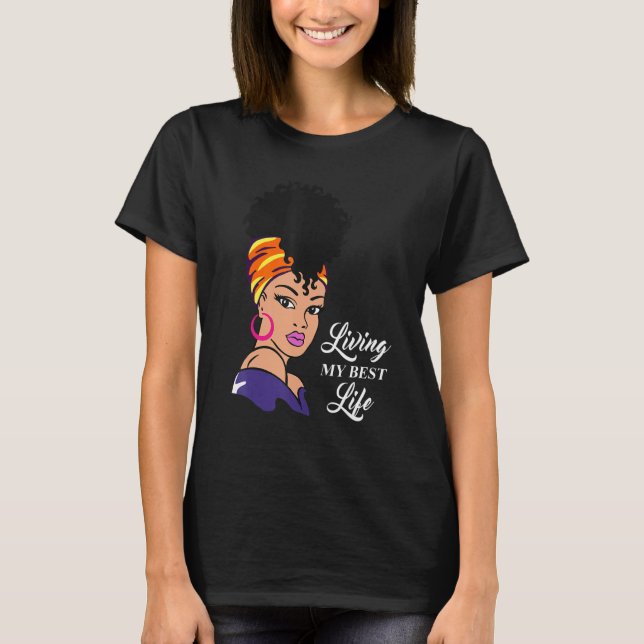 Camiseta Mujer afro negra (Anverso)