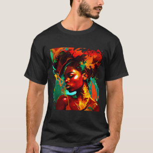 Camiseta Mujer afroamericana arte negro hermoso