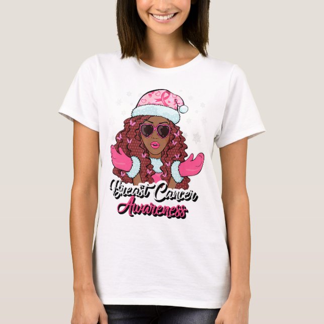Camiseta Mujer afroamericana de concientización sobre el cá (Anverso)