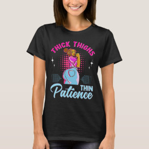Camiseta Mujer afroamericana gruesa pesa honda paciencia